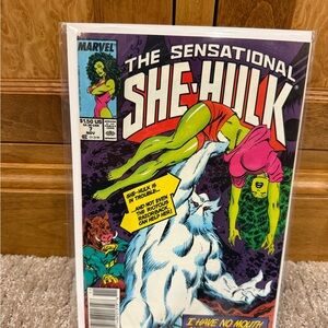 Marvel She-Hulk Comic with Green and Pink Cover